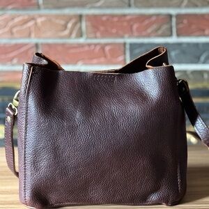 Portland Leather Goods Butterfly Bucket Bag in Coldbrew